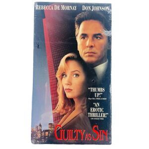 VHS 1993 Movie Hit  GUILTY AS SIN  Video Tape Factory Sealed w/Proof of Purchase